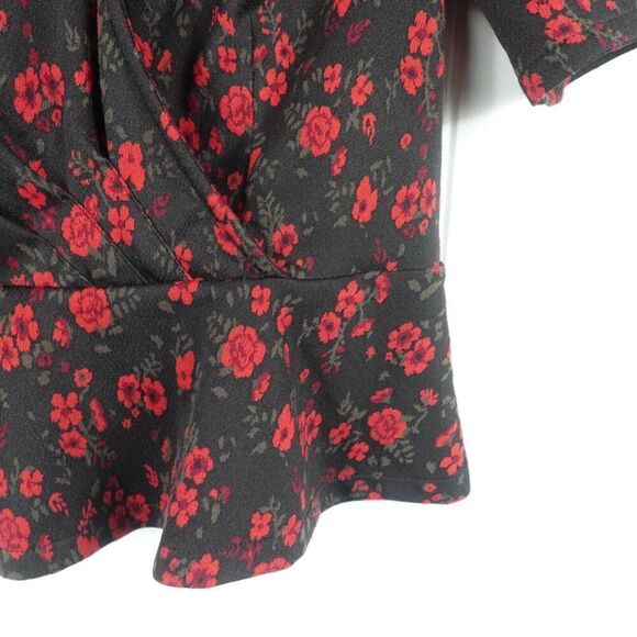 Anthropologie Meadow Rue Women's Top Floral Peplum Small - Picture 8 of 11